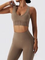 Flaunt Your Figure in this Sultry Harmony Mesh Yoga Outfit - Perfect for High-Intensity Workouts!