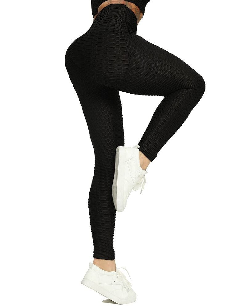 High-Performance Honeycomb Movement Textured Leggings - Stretchy Yoga Pants for Women with Dynamic Style