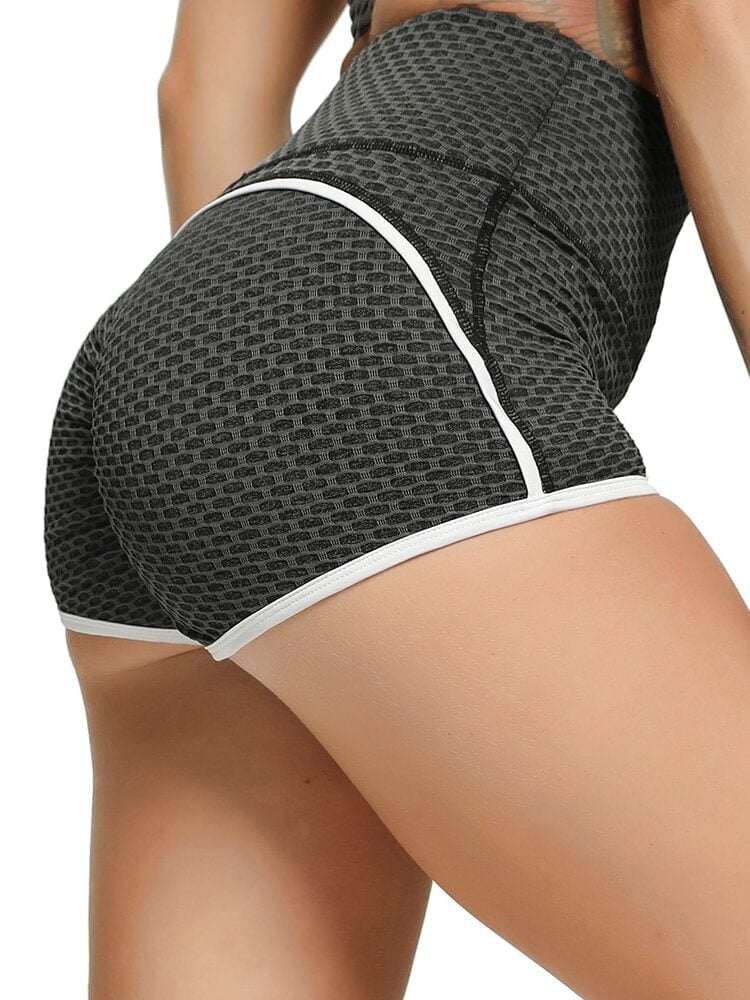 Honeycomb Core Collection Vital - High-Rise Yoga Shorts - Compression & Support - Breathable & Stretchy - Perfect for Yoga, Pilates & Gym Workouts!