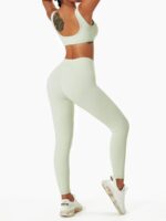 Indulge in Mindful Elegance: Luxurious High Waist Yoga Set for Women - Stretchy, Breathable, Soft Comfort for Yoga, Pilates, Workouts, and Everyday Wear.