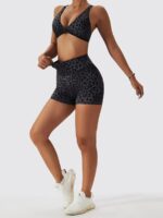 Leopard Print Yoga Leggings Set - Breathable, Flattering, and Stylish for Flow Yoga!