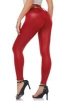 Look Hot & Feel Fabulous in these Sexy Flexible High-Waisted Faux Leather Leggings!