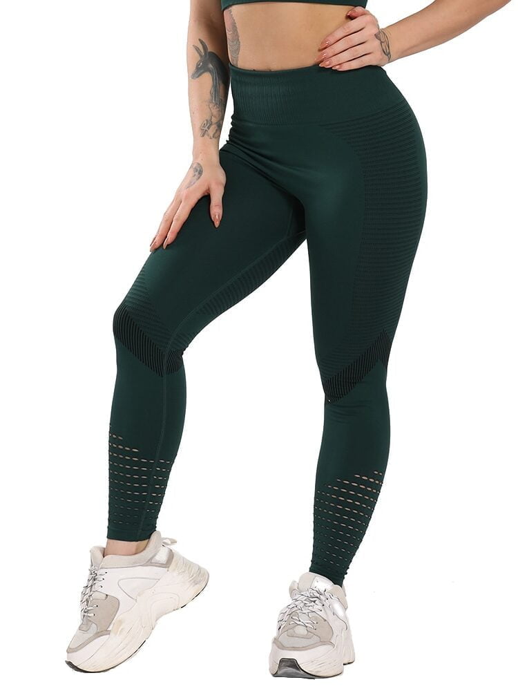 Luxuriously Soft Mindful Symmetry Tummy Control Yoga Leggings with Hollowed Out Design for Maximum Comfort and Confidence.