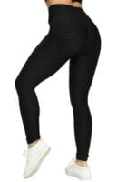 Move in Comfort with these Textured, Stretchy Honeycomb Yoga Pants - Perfect for Flowing Movement!