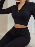 Movement-Inspired 2-Piece Long Sleeve Yoga Outfit | Comfortably Stylish Activewear Set
