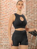 Movement Mobility Yoga Set - Shorts & Crop Top - Activewear for Women - Stretchy & Comfy - Perfect for Yoga, Pilates & Other Workouts - Get Moving & Feel Great