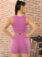 Movement Mobility Yoga Shorts & Crop Top Set - Perfect for Enhancing Flexibility & Comfort