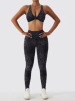 Revel in the Wild Luxury of Our Leopard-Print Flow Yoga Leggings Set - Perfect for a Stylish Workout!