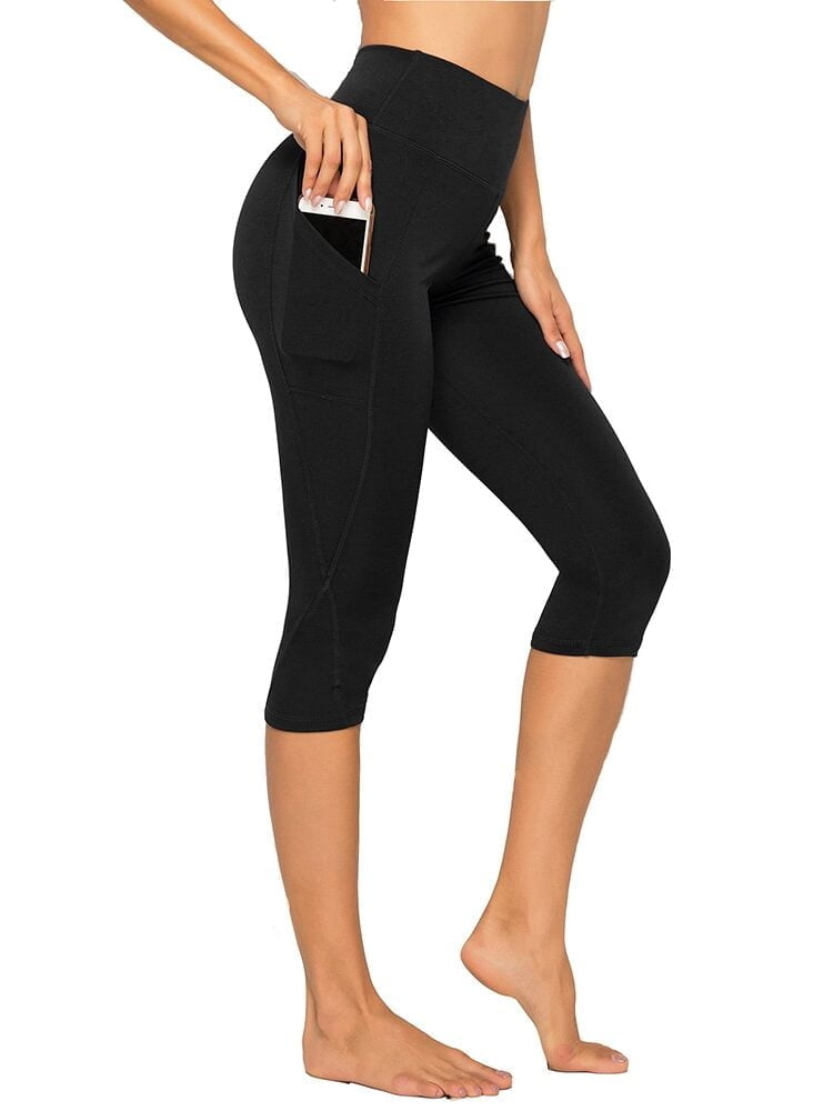 Sculpt & Strengthen in Style: Ashtanga Movement High-Waisted, Pocketed Yoga Capris for Women