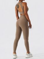Sensual Harmony Mesh Activewear Yoga Outfit - Perfect for High-Intensity Training and Relaxation!
