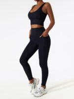 Sexy Power Yoga Flow High Waist Pocketed Leggings - Perfect for Flexibility & Strength Training