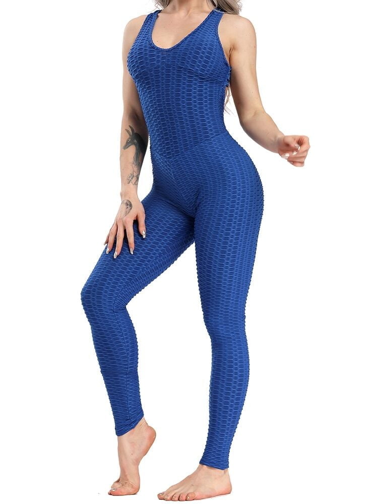 Shape Your Body in Style with our Honeycomb Symmetry Full Length Yoga Onesie - Look and Feel Your Best!