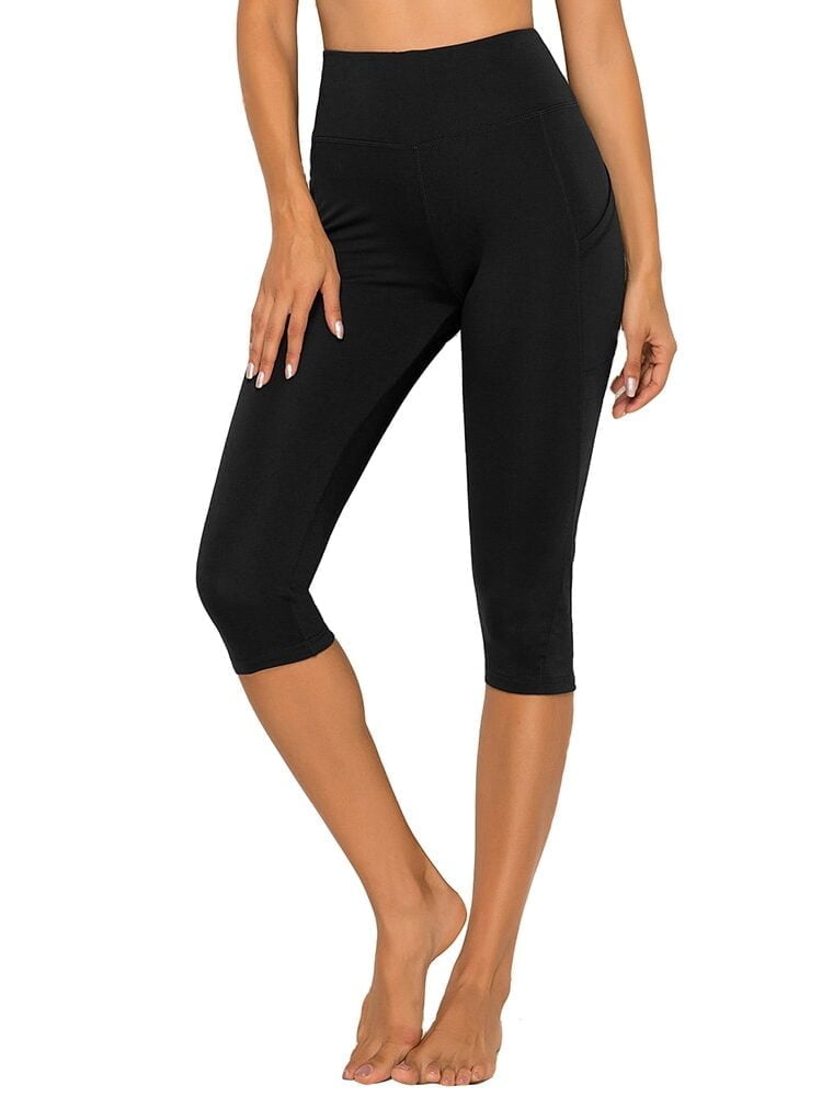 Shape Your Body with Ashtanga Movement High Waist Pocketed Yoga Capris - Comfort and Style Together!