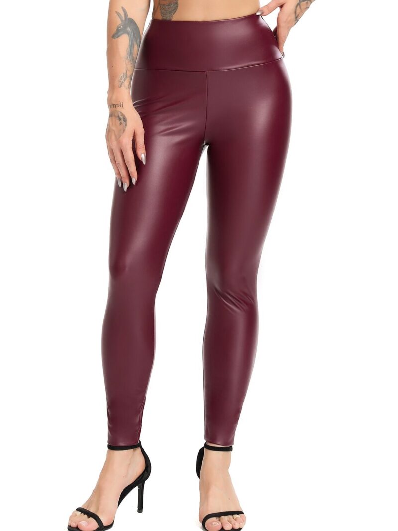 Shapely Soul High Stretch Waist Imitation Leather Tights