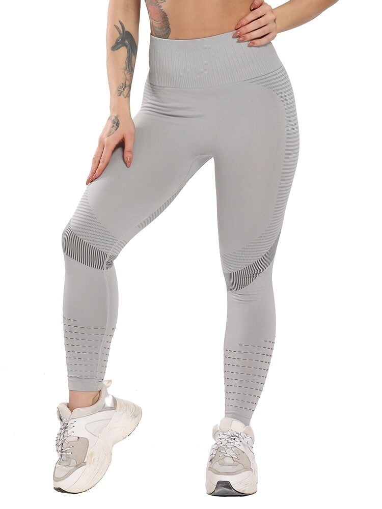 Slimming Mindful Symmetry Yoga Leggings with Tummy Control and Hollowed Out Design