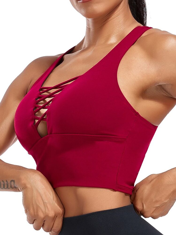 Stylish, Breathable Cross-Back Yoga Crop Top - Endless Comfort and Movement