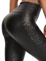 Sultry Fibers Leopard High Waisted Push Up Faux Leather Trousers - For a Sensual Look