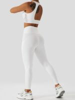 Sultry Harmony Mesh Athletic Yoga Outfit - High Performance for a Hot Workout!