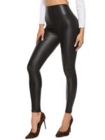 Sultry Stretchy Faux Leather High-Waisted Push Up Pants - Sexy & Flattering!