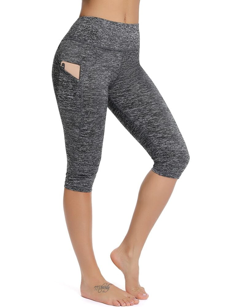 Trendy High-Waisted Ashtanga Yoga Capris with Pockets | Movement-Inspired Activewear for Yoga & More
