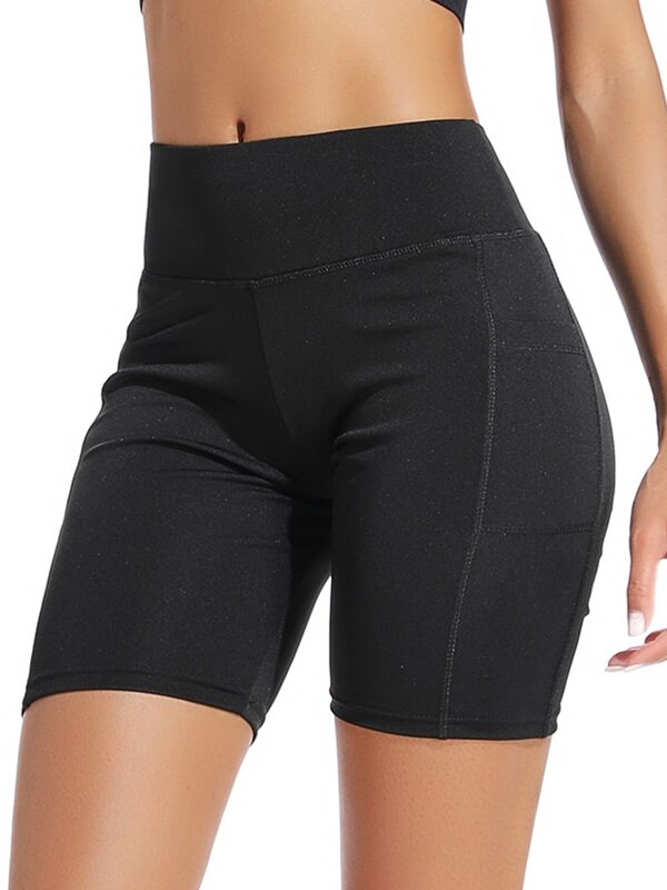 Womens High-Waisted Hatha Voyage Yoga Shorts with Core Support and Stretchy Comfort