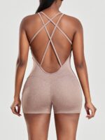 2023 Criss-Cross Backless Yoga Onesie | Move Freely in Comfort and Style | Spirit Mobility
