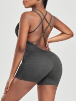 2023 Criss-Cross Backless Yoga Playsuit Onesie - Luxurious Freedom of Movement
