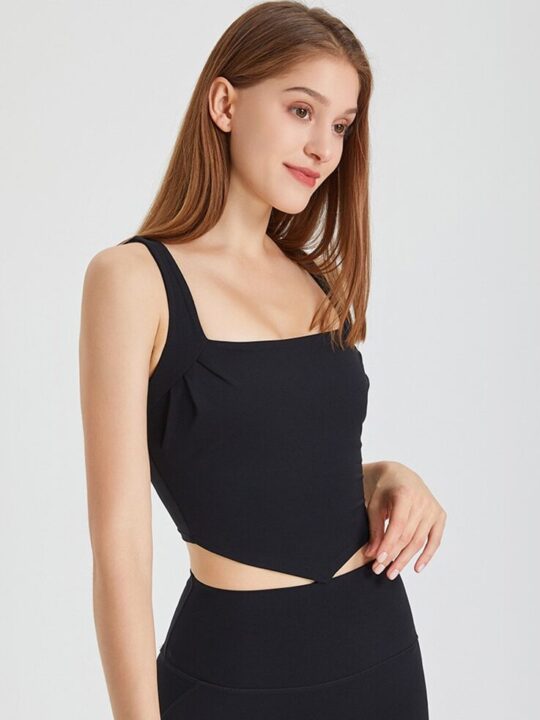 

Balance in Style: Sexy Square Neck V-Bottom Yoga Top - Look & Feel Your Best!