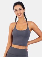 Elevate Your Yoga Practice with Sexy Harmonys Cross Back Shockproof Sleeveless Crop Top - Comfort and Style Combined!