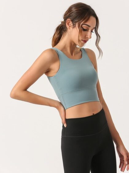 Ready to Move? Get Your Spirit Core On with Our Backless High-Impact Yoga Bra - For Maximum Flexibility & Support!