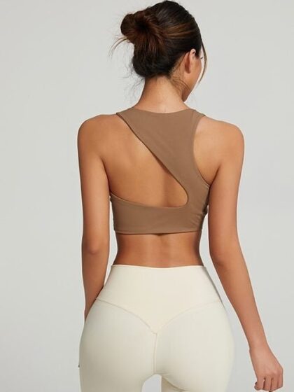 Seductive Symmetry Core Crop Top - Shockproof, Anti-Friction, Abstract Cut for Maximum Fitness