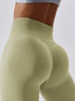 Sexy Ribbed High Waisted Scrunch Booty Yoga Leggings - Show Off Your Assets!