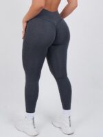 Shape Your Booty with Seamless V-Waist Scrunch Butt Yoga Leggings - Feel the Sexy Flow!