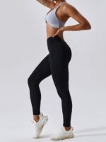 Shapely Ribbed High-Waisted Booty-Lifting Yoga Scrunch Leggings