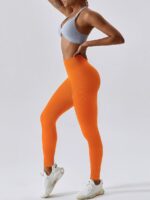 Shapely Scrunch Booty Ribbed High Waisted Yoga Leggings - Get Ready to Turn Heads!