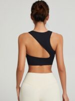 Shockproof Abstract Cut Crop Top - Symmetry Core Anti-Friction Fitness Wear for Maximum Performance