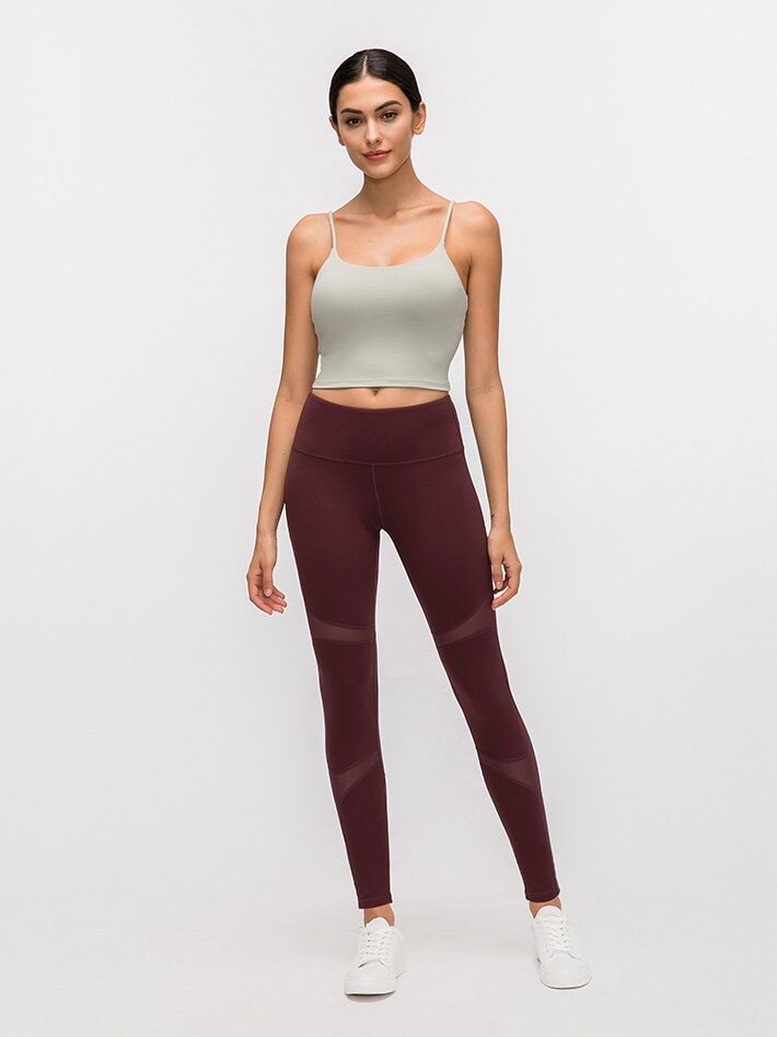 Boost Your Performance with this Sexy Push-Up Sports Bra Cami Crop Top Featuring Removable Padded Cups for Maximum Support and Comfort.