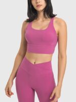 Discover the Ultimate Support & Comfort: Vinyasa Voyage Spaghetti Strap Push-Up Sports Bra - Perfect for Yoga, Running, and Beyond!