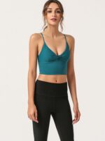Let Your Spirit Soar in Harmony with this Backless Cross-Back Lightweight Sports Bra - Comfort and Style Combined!