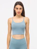 Luxuriously Soft, Thin-Strap Backless Yoga Cami Top - Perfect for Your Practice!