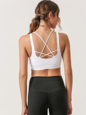 Luxury Mindful Elegance Sports Bra - Cross-Back Activewear for Women - Sexy & Stylish