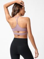 Move with Spirit in our Ultra-Lightweight, Hollowed Out Thin Strap Sports Bra - Perfect for High-Intensity Activities!