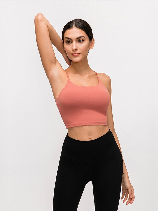 Seductive Push-Up Sports Bra Cami Crop Top with Removable Padded Cups | Supportive Athletic Wear | Sexy Activewear | Comfortable & Breathable | Stretchy & Stylish | Perfect for Workouts & Everyday Wear