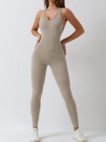 Sizzle in Style with this Edgy Full-Length Push Up Jumpsuit - Sexy, Sleek and Effortlessly Flowing