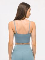 Stylish, Lightweight, Thin-Strap, Backless Yoga Tank Top with Comfortably Soft Padding