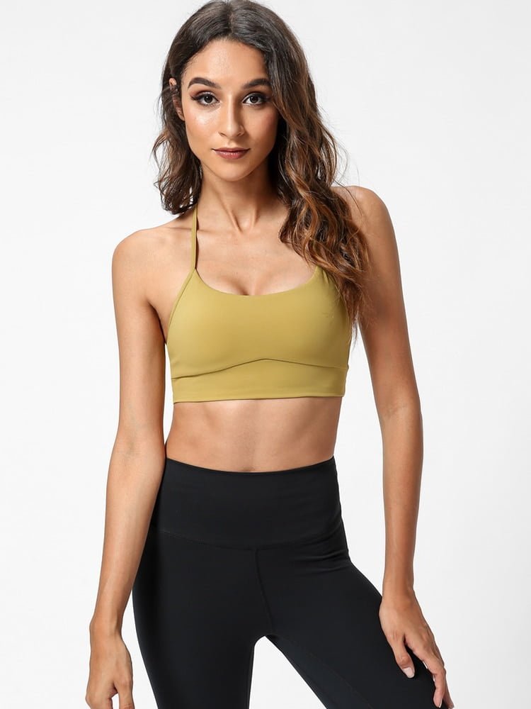 Hollowed Out Thin Strap Sports Bra - Spirit Mobility • Value Yoga
