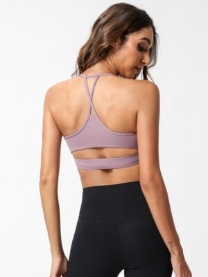 Unlock Your Inner Athlete: Hollowed Out Thin Strap Sports Bra for Maximum Flexibility and Comfort