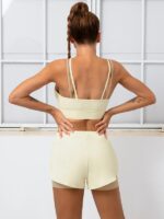 Yoga Set for Mindful Flow - Double Shorts & Cross-Front Top Combo