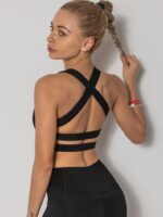 ible

Push Up Cross-Back Shockproof Sports Bra - Elegant Flexible Supportive Wear for Active Women
