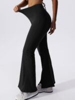 Feel Sexy & Elegant in this Flattering 2-Piece Yoga Set - Flared Bottom Pants & Stylish Top
